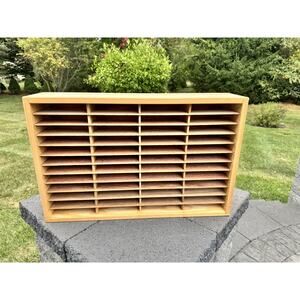Napa Valley Box Company 48 Slot Media Storage Rack Holds 96 Music CDs~23x15x5”